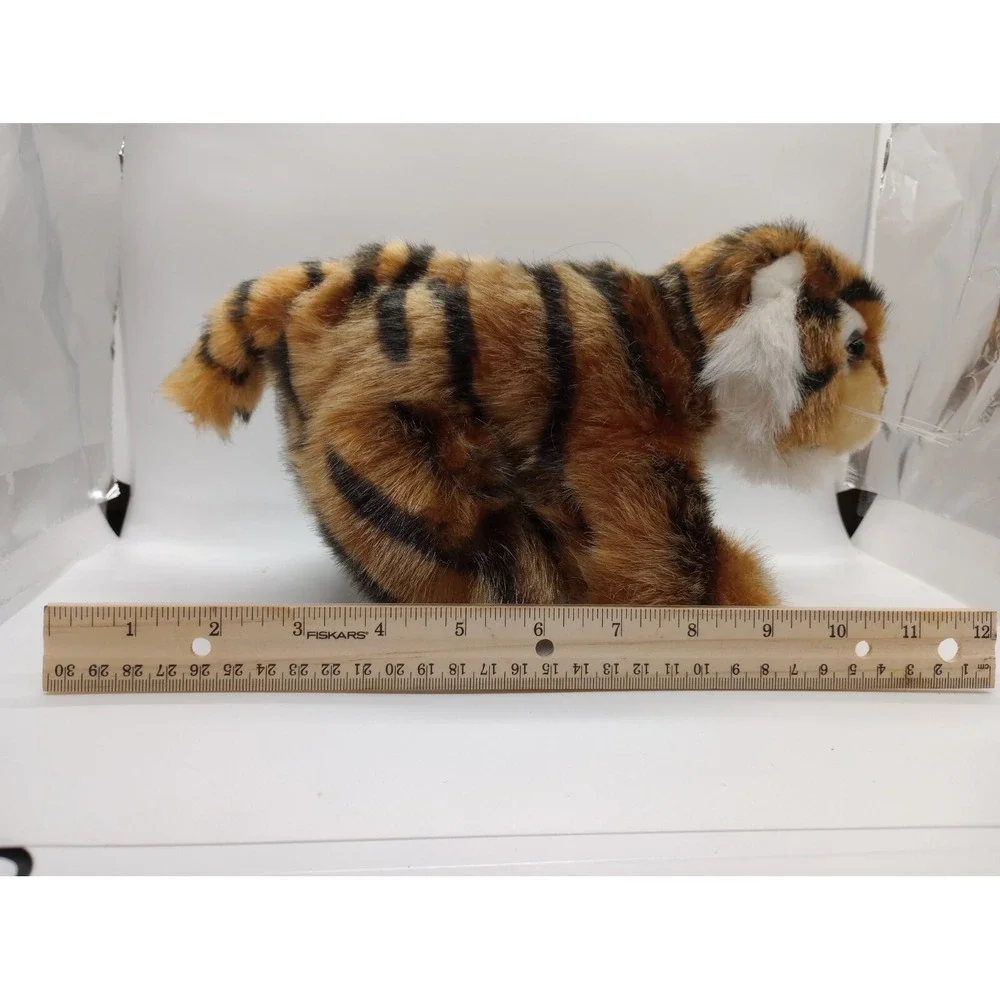 Plush Tiger Stuffed Animal Orange Black Striped Chinese Good Fortune Paw 11 inch
